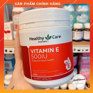 [Tem Chemist] Viên uống Healthycare Vitamin E 500IU của Úc