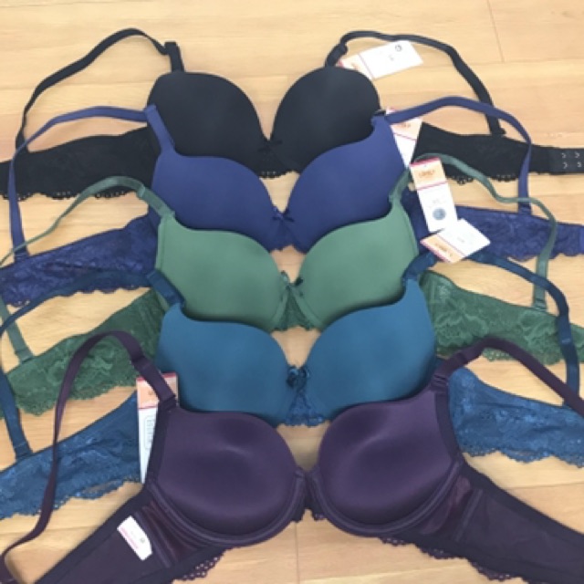 Áo ngực Lovely mút vừa cúp trơn dây ren (Cúp B)