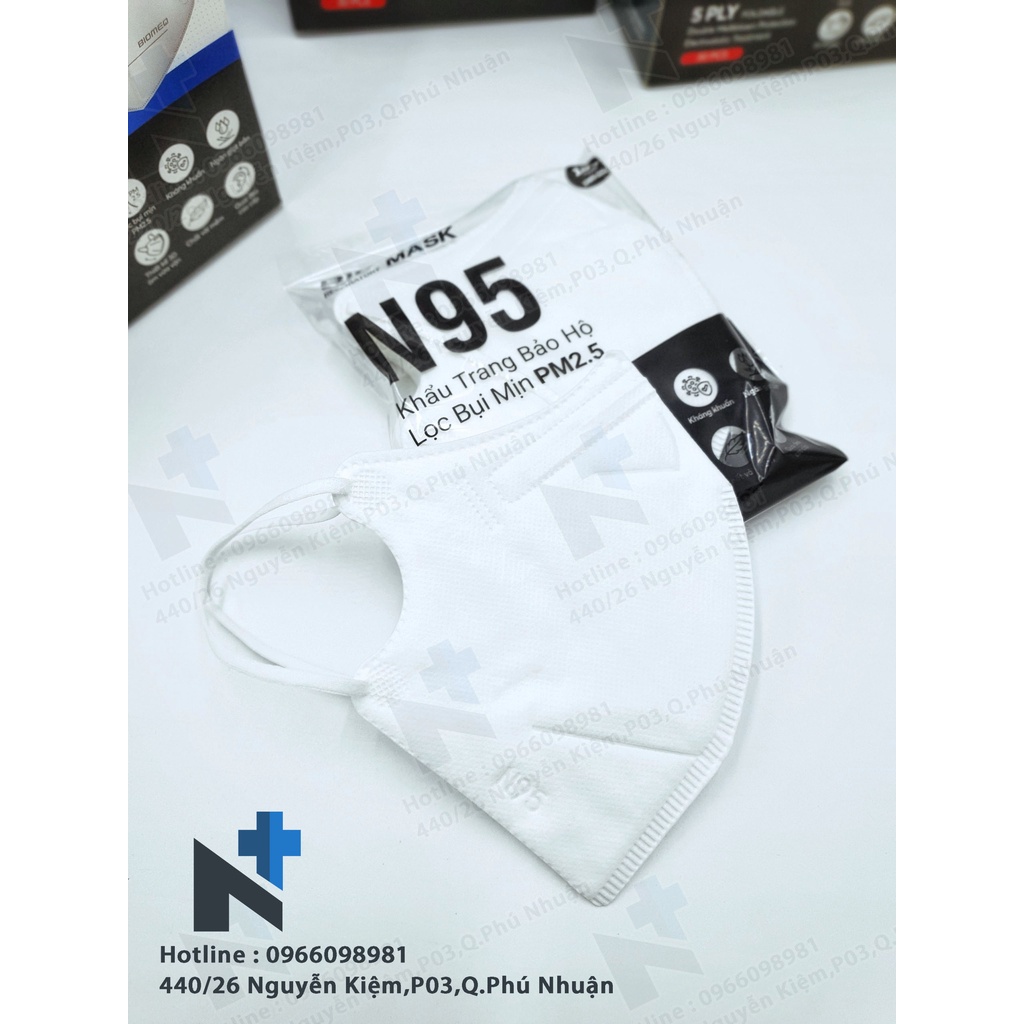 Khẩu trang 5 lớp N95 BIOMEQ - Hộp 30 cái