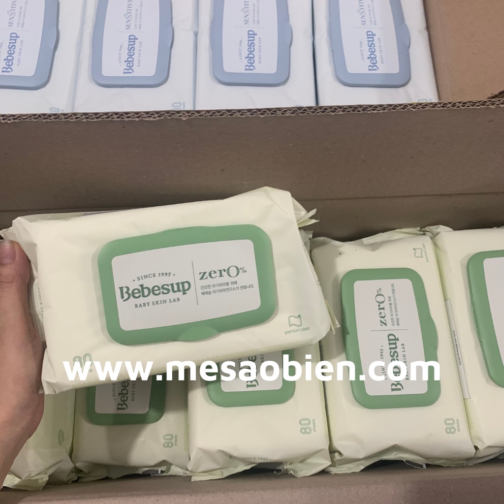 Khăn ướt cho bé Bebesup Hàn Quốc Light Zero Sensitive Premier