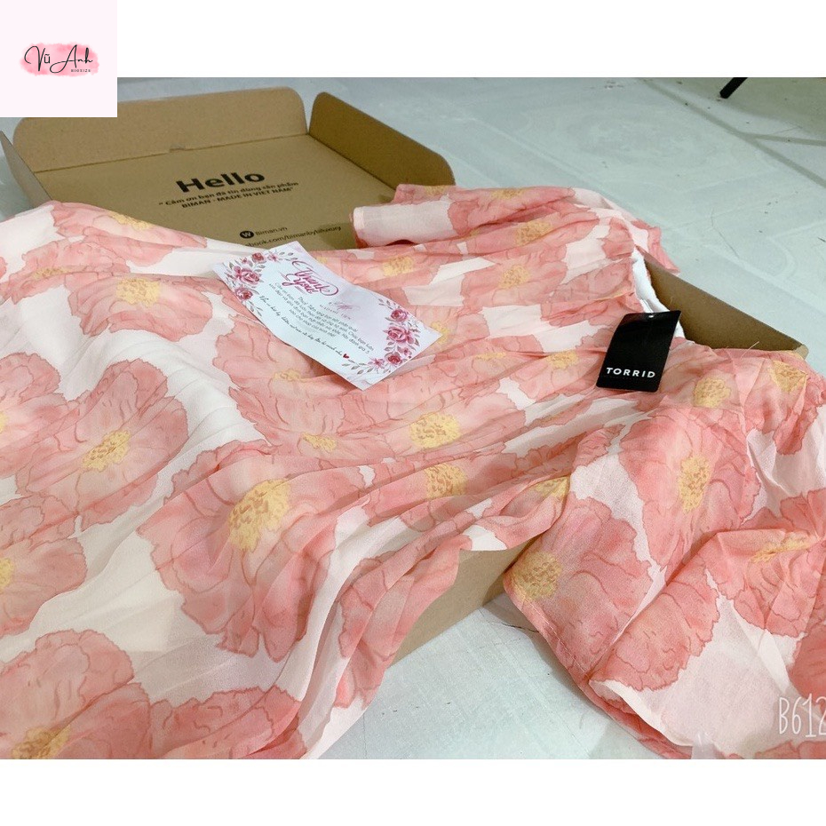 Váy babydoll , đầm bầu thiết kế Hoa xinh xắn Chất lụa voan dập ly hai lớp siêu mềm mát cho các nàng