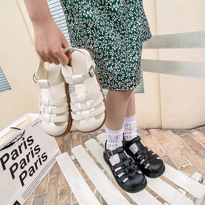 Giày Sandal Đế Mềm Hở Ngón Phong Cách Công Chúa Thời Trang Mùa Hè Hàn Quốc Cho Bé Gái
