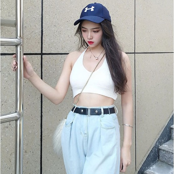 Dây nịt Thắt lưng CHUN bằng vải thun co giãn bấm cúc tiện lợi - Thắt lưng nữ chun kẹp 2 bên không mặt Basic Ulzzang