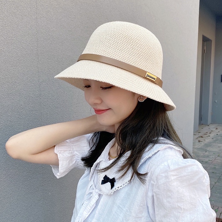 Nón Vành Rộng Thoáng Khí Thời Trang Mùa Hè Phong Cách Hàn Quốc Cho Nữ