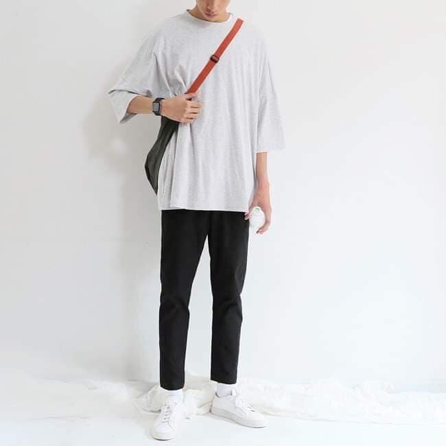 Quần baggy nam phong cách Hàn Quốc, ống suông chất liệu kaki lên fome đẹp siêu dễ chịu | BigBuy360 - bigbuy360.vn