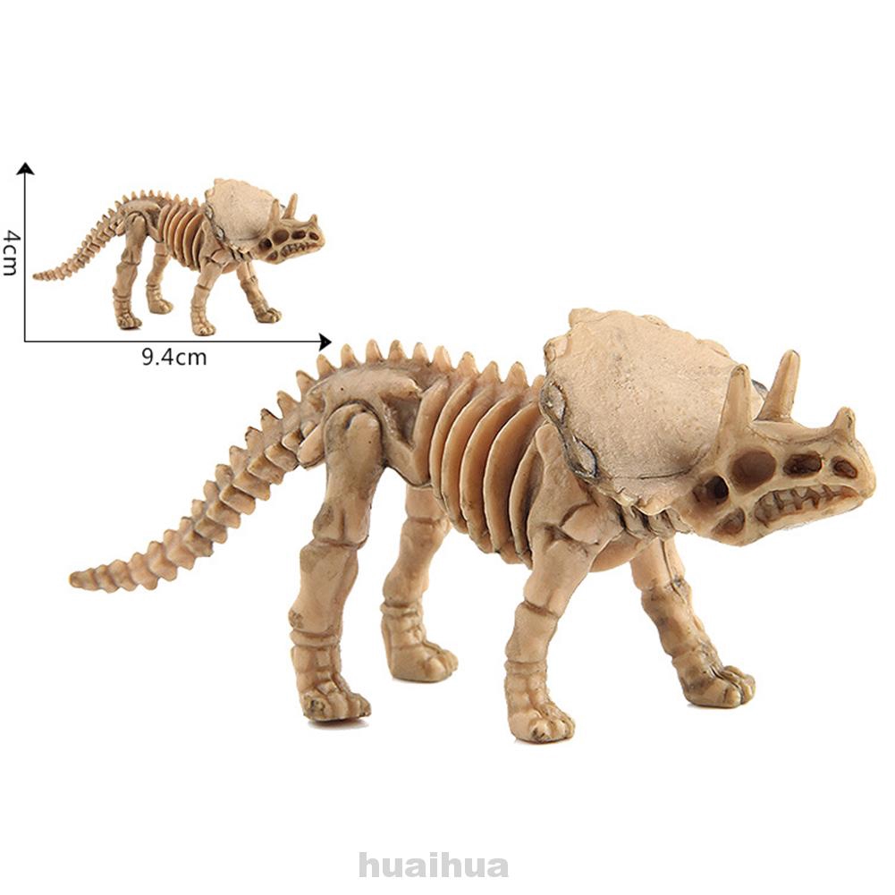 12pcs/set Dinosaur Model Simulation Plastic Dino Fossil Skeleton Collection Set Lifelike Figures Kids Toy Home Decor