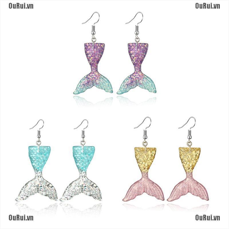 Bông Tai Hình Đuôi Nàng Tiên Cá Thời Trang Dành Cho Nữ