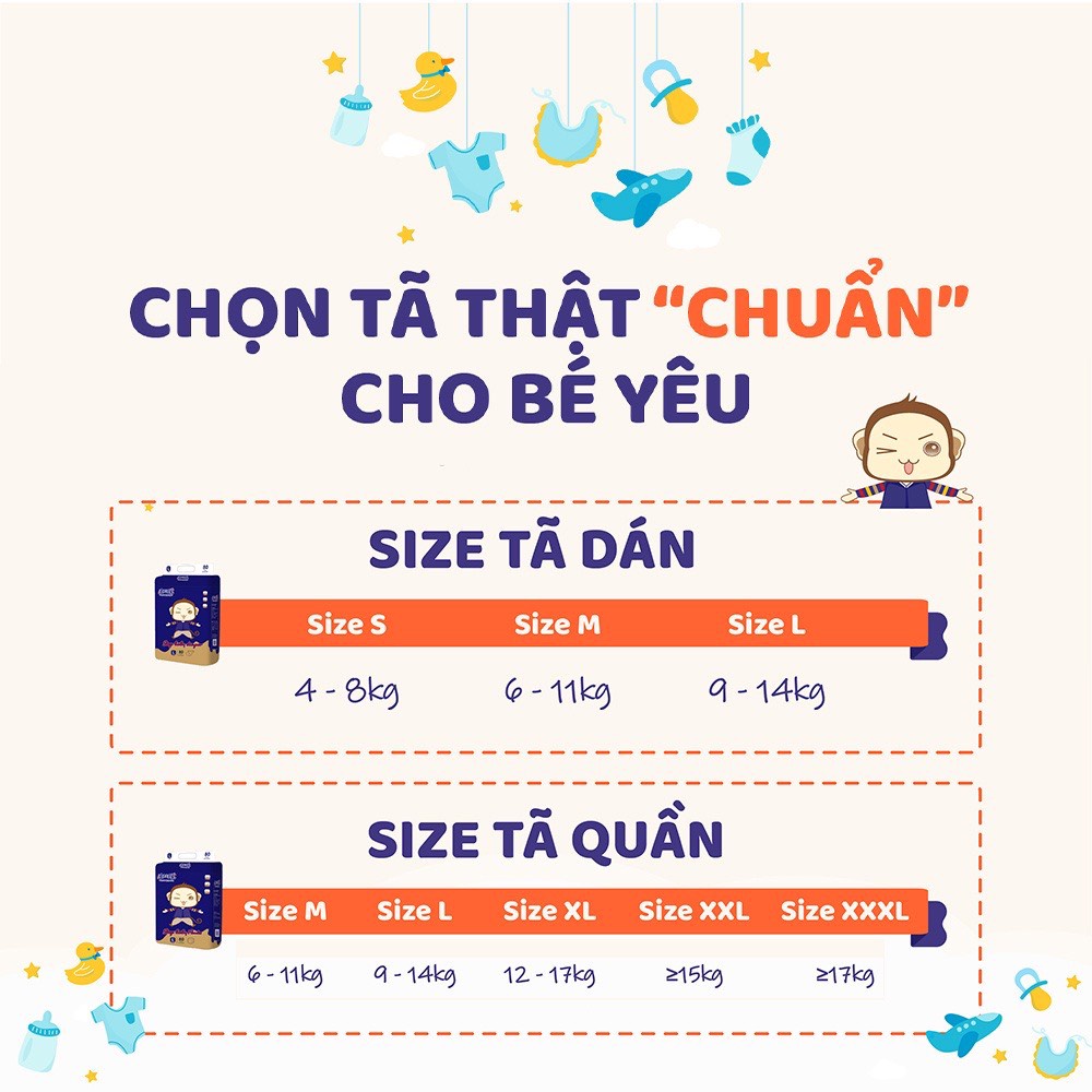 Tã Bỉm Quần/Dán STEP BABY Nội Địa Trung S92/M86/L80/XL74/XXL68/XXXL68