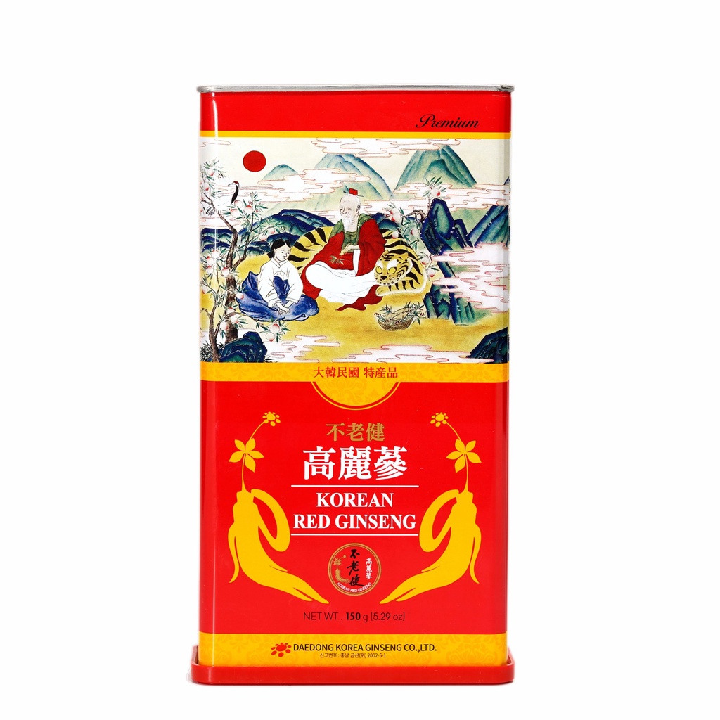 Hồng sâm củ khô Daedong Premium 150gram (6 -10 củ) hộp thiếc