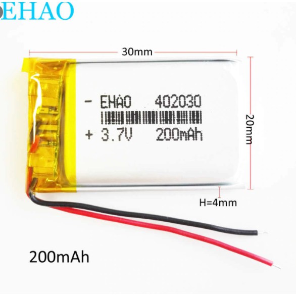 Pin Lithium 3.7V Dung Lương Từ 200-300mAh