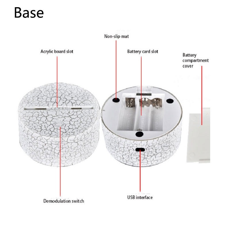 Đèn Ngủ Để Bàn Hình Đèn Led 3d Độc Đáo Trang Trí Nhà Cửa / Tiệc Giáng Sinh