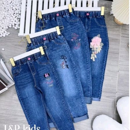 JEANS BÉ GÁI {20-35kg} Quần bò bé gái size đại chất mềm co giãn (Link 1)