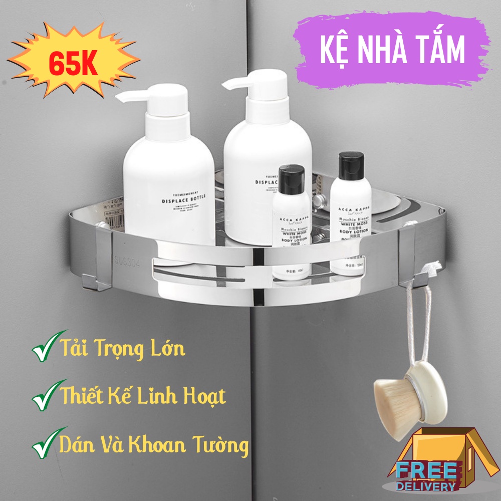 Kệ Góc Nhà Tắm , Kệ Góc Dán Tường Cao Cấp Tiết Kiệm Diện Tích ,Không Cần Khoan Đục ATILA SHOP