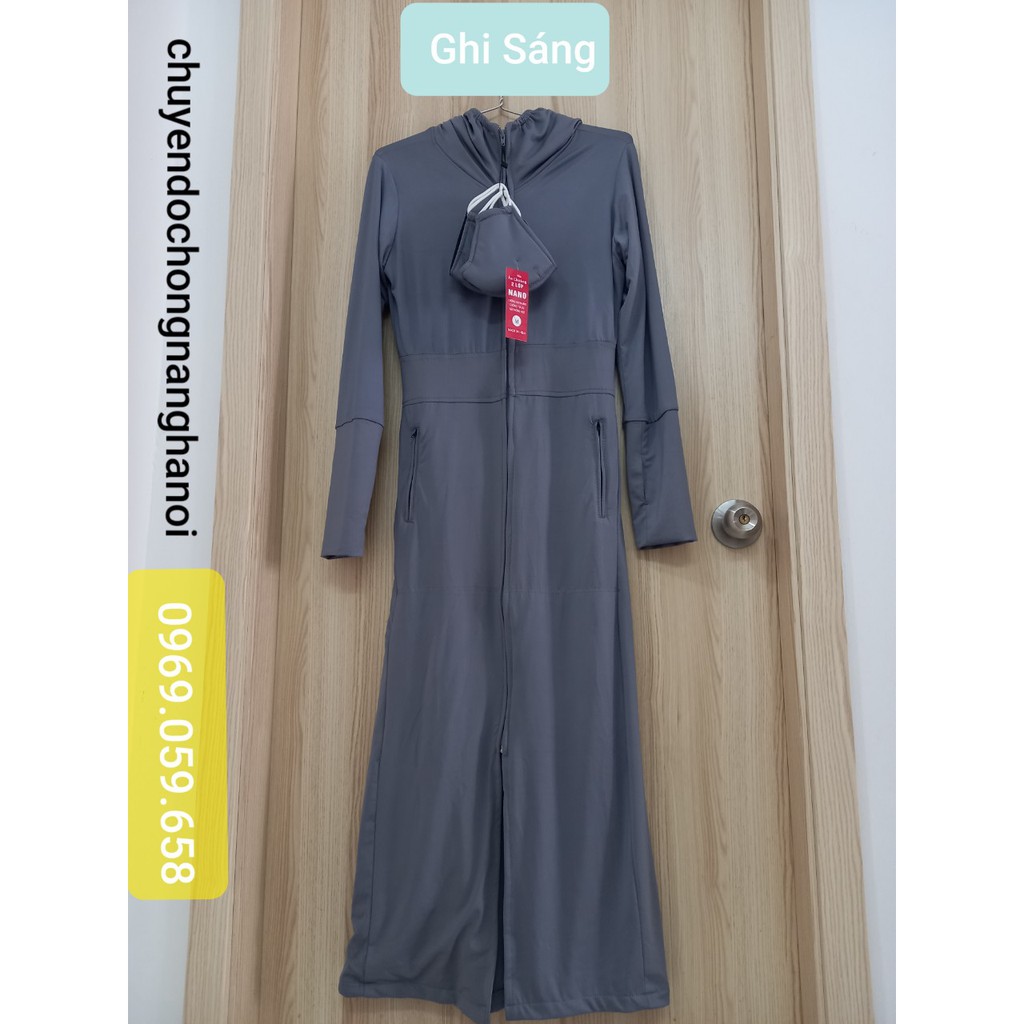 Áo chống nắng 2 lớp toàn thân dáng dài Cotton thông hơi chống tia UV, bụi Nano cao cấp | BigBuy360 - bigbuy360.vn
