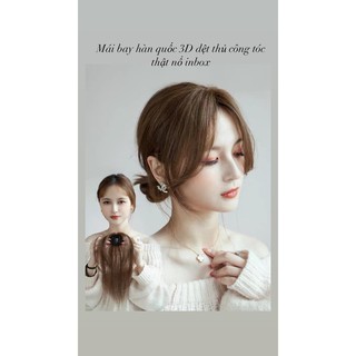 Tóc giả mái bay hàn quốc 3D làm bằng tóc thật