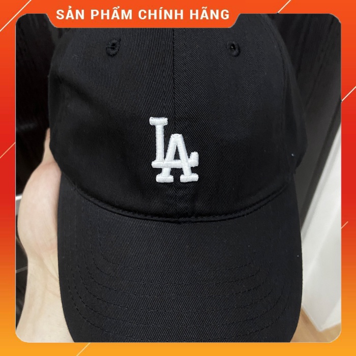 Mũ Nón MLB Đen Logo NY LA Trắng Gold Hàng Xuất Xịn