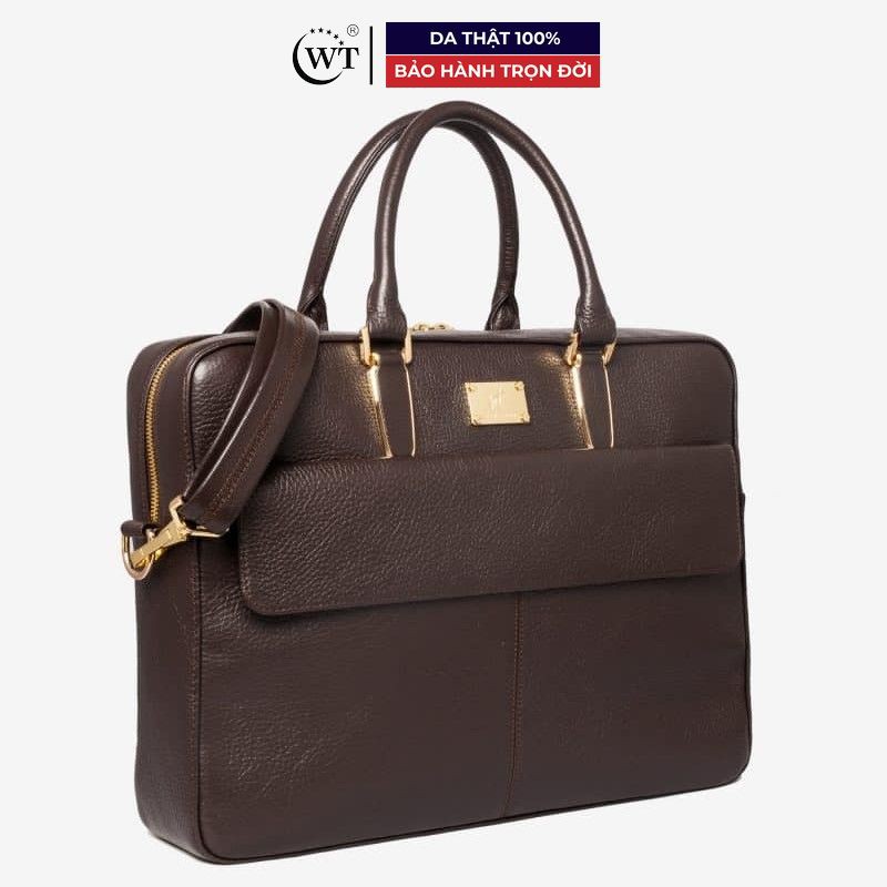 [Mã BMBAU200 giảm 200K đơn 699K] Cặp Da Nam Da Bò Cao Cấp Màu Đen, Màu Nâu WT Leather 0831.1, 0831.2