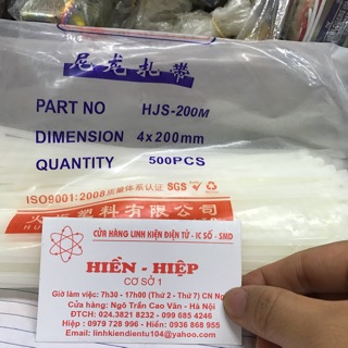 Dây thít bản 4 dài 25cm gói 500 cái