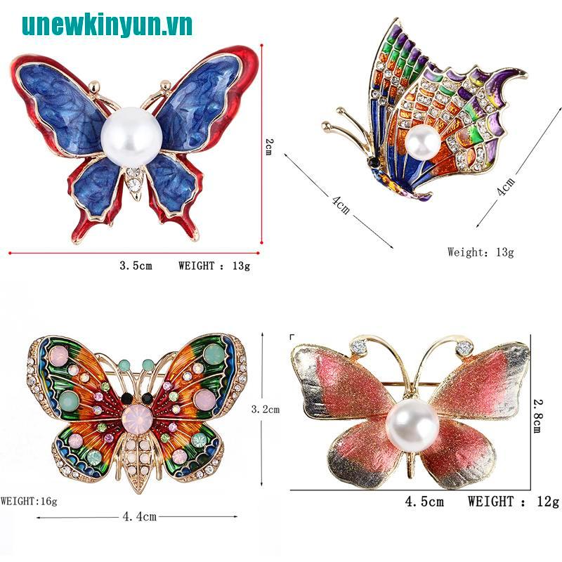 Y●Ghim Cài Áo Hình Chú Bướm Đính Đá Nhân Tạo Dễ Thương Cho Nữ