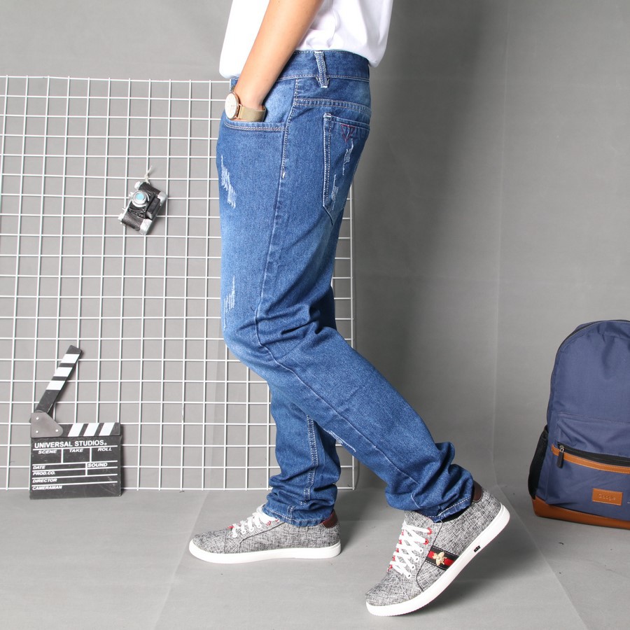 Quần jean nam xanh xám TS148 vải đẹp, chất lượng tốt Tronshop