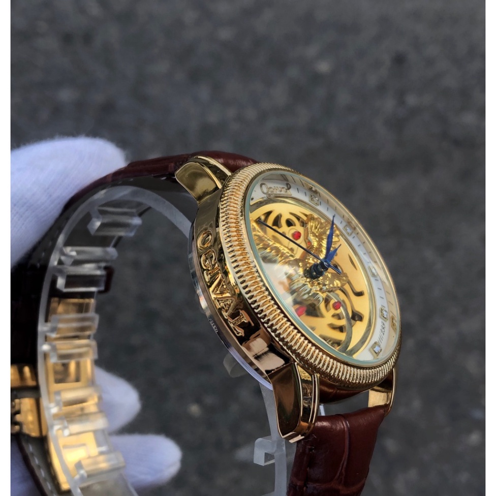 Đồng hồ đeo tay nam automatic  chạy tích cót - đồng hồ ogival bát mã truy phòng full box