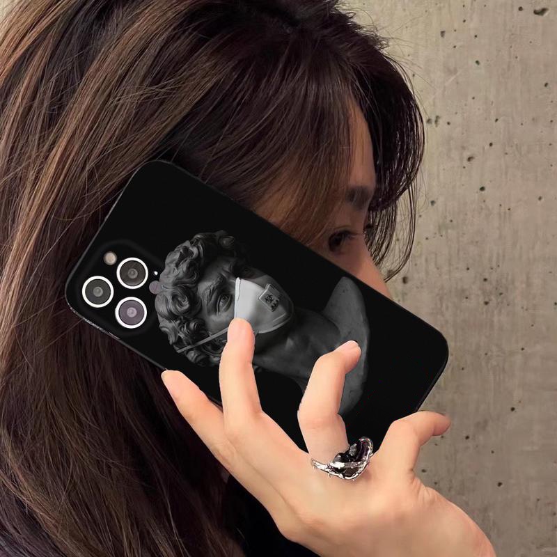 Ốp Lưng iphone da.vid độc hình tượng Hy Lạp cổ đại đeo kh.ẩu trang iPhone 6/7+/Xs/Xsmax/Xr/11/11pro/11promax/12/13/14