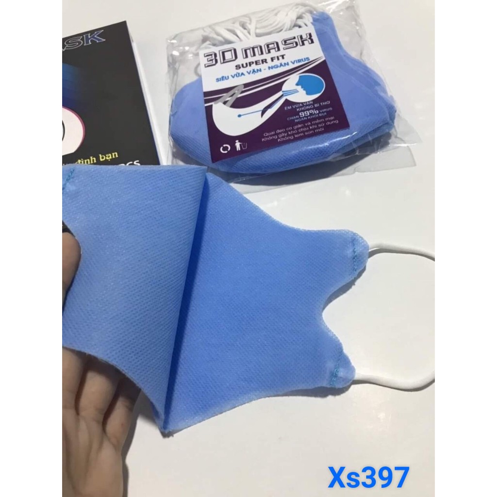 (Hộp 10 cái) Khẩu trang Y Tế 3D Mask Super Fit Kháng Khuẩn Chống Tia UV KTY01