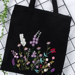 Túi vải thêu tay họa tiết hoa dại 🌺🌺🌻🌻