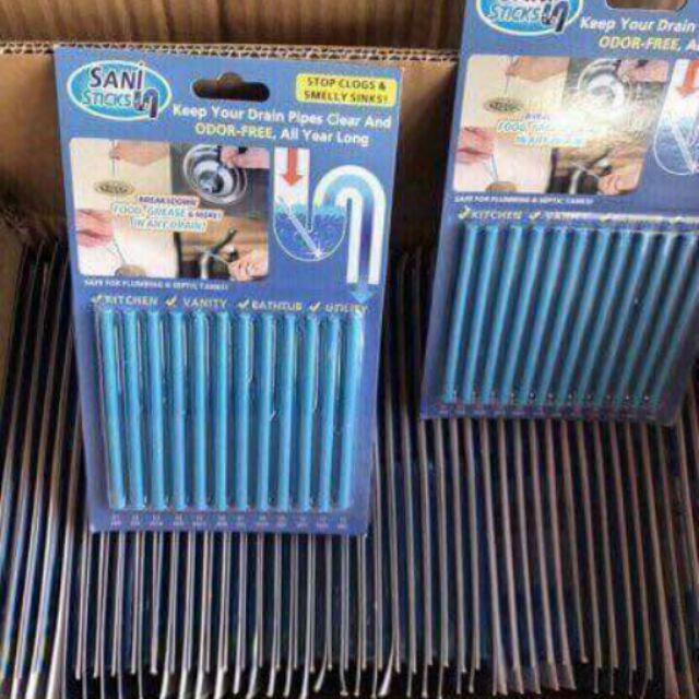 Vỉ 12 que thông cống, bồn rửa bát