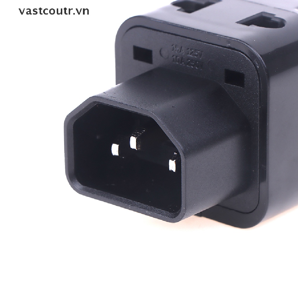 Phích Cắm Nguồn Chuyển Đổi 2 Trong 1 IEC 320 C14 Male Sang C13 Female PDU / UPS C13 Female