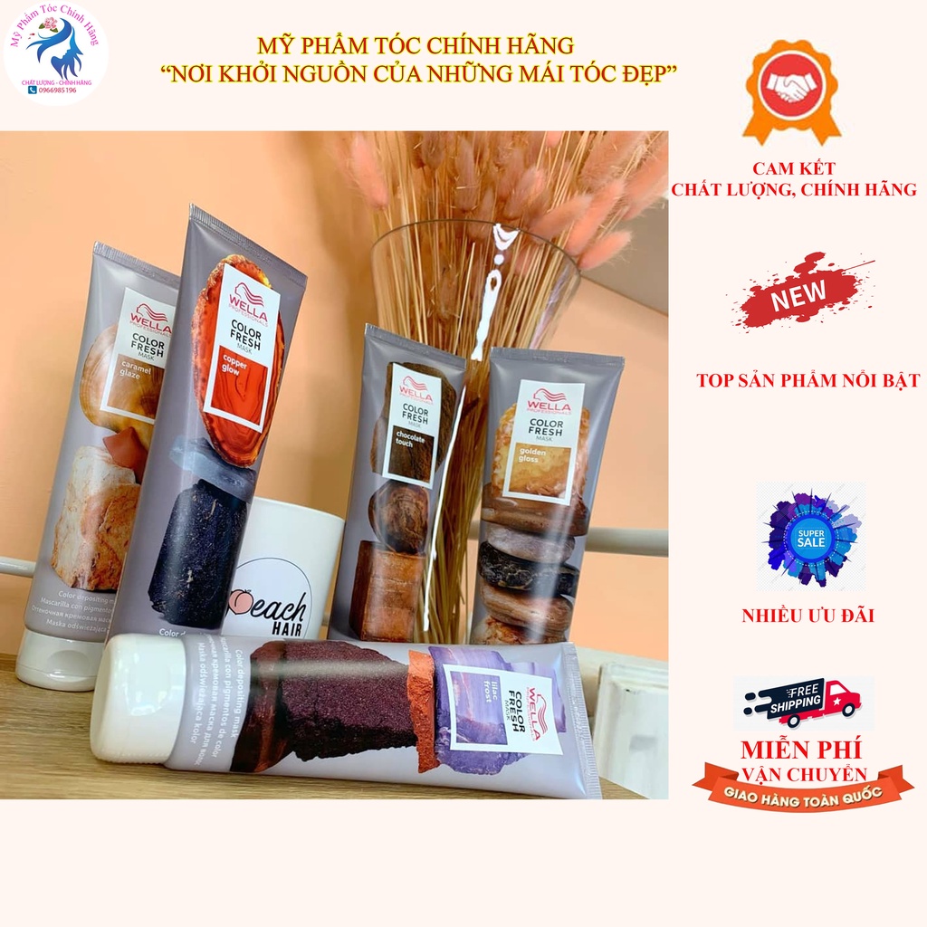 🌺 Wella Color Fresh Mask 150ml Mặt Nạ Dưỡng Bổ Sung Hạt Màu 🌺