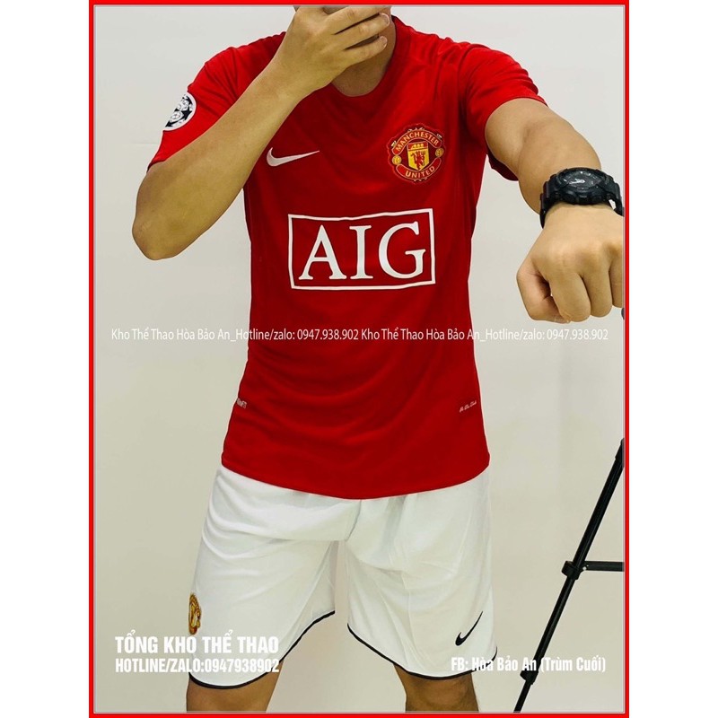 [SIÊU SỐC]BỘ QUẦN ÁO ĐÁ BANH CLB MANCHESTER AIG MÀU ĐỎ HÀNG CAO CẤP NEW 2020