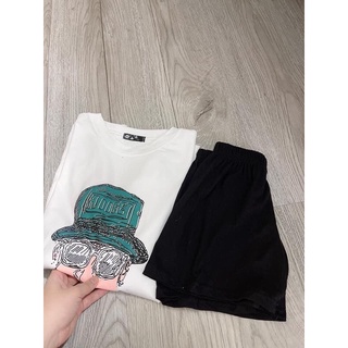 Bộ thun cotton hình (kèm ảnh thật)