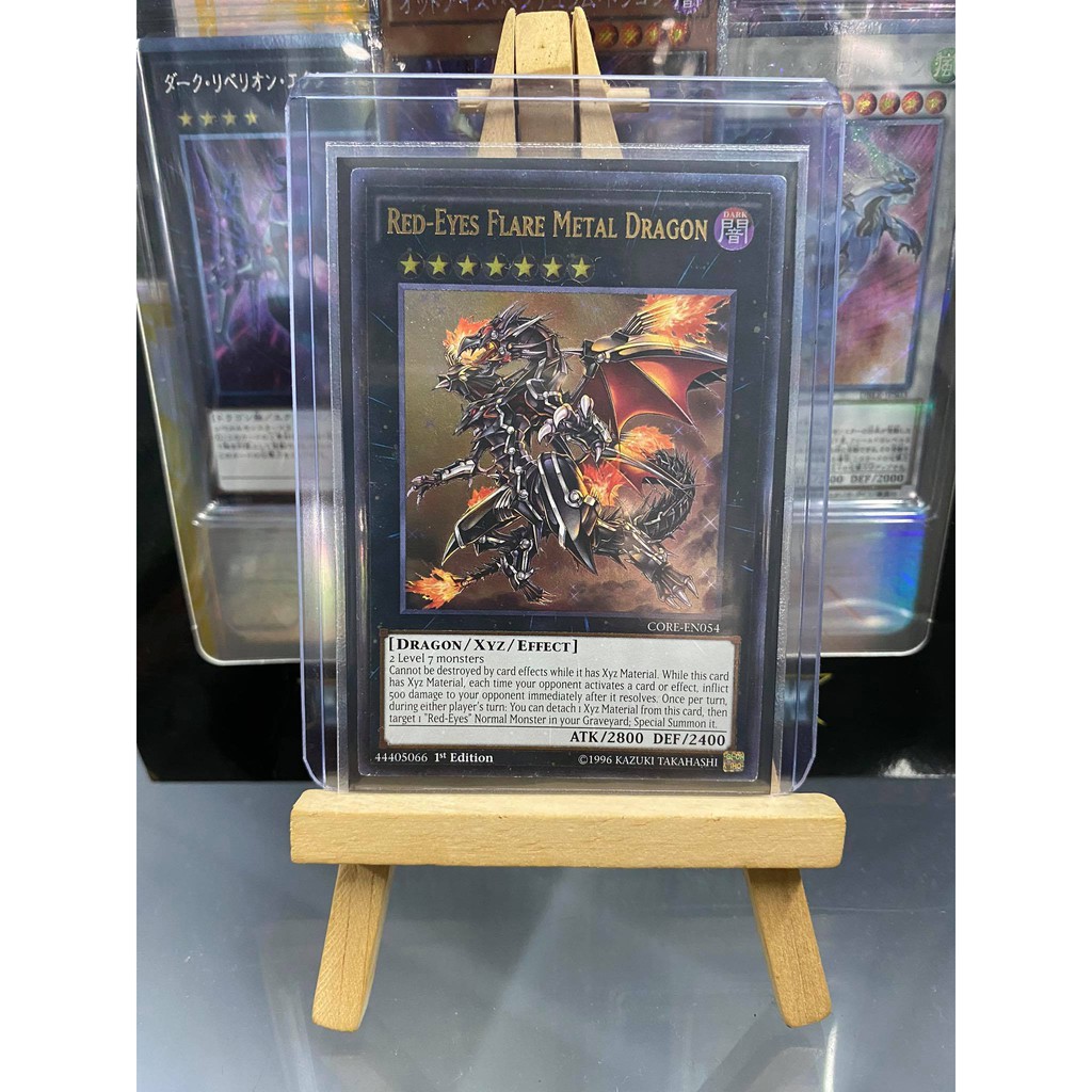 Lá bài thẻ bài Red Eyes Flare Metal Dragon - Ultimate Rare - Tặng bọc bài nhựa bảo quản