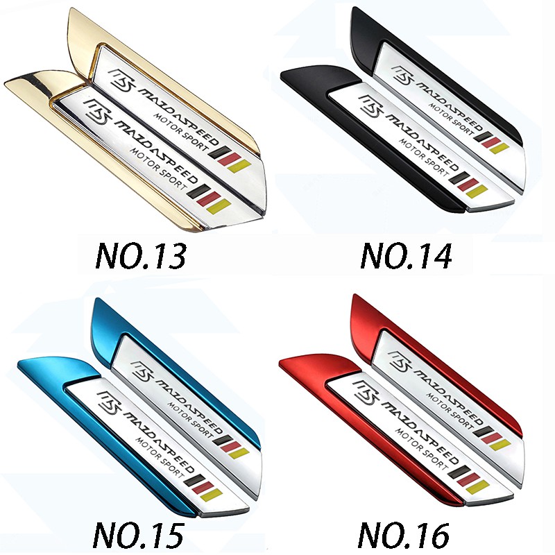 Set 2 miếng dán trang trí xe hơi thích hợp cho Mazda Rx7 Mx3 Mx5 Speed Protege Speed6 Cx9 Cx7 Cx5 Cx5