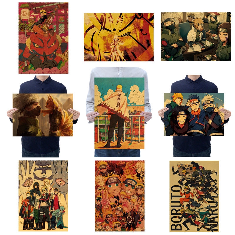 Naruto Áp Phích Dán Tường Trang Trí Phong Cách vintage