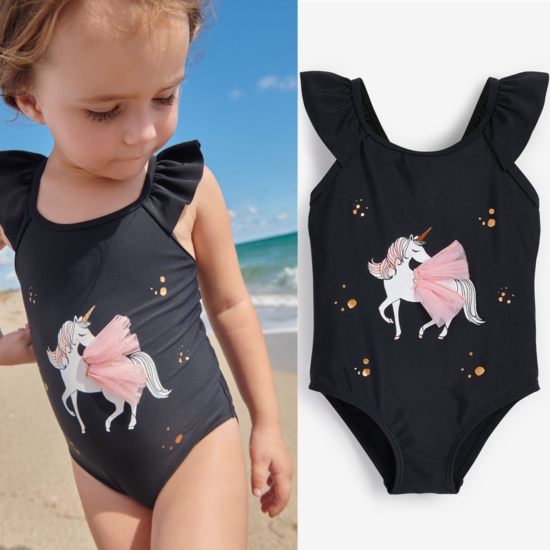 Đồ bơi một mảnh NNJXD in hình kỳ lân dễ thương xinh xắn cho bé gái