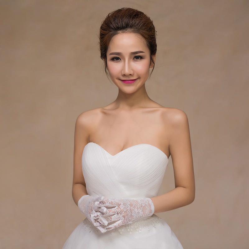 Găng tay ren thoáng khí của phụ nữ Hàn Quốc Găng tay ren ngắn Lolita Bridal