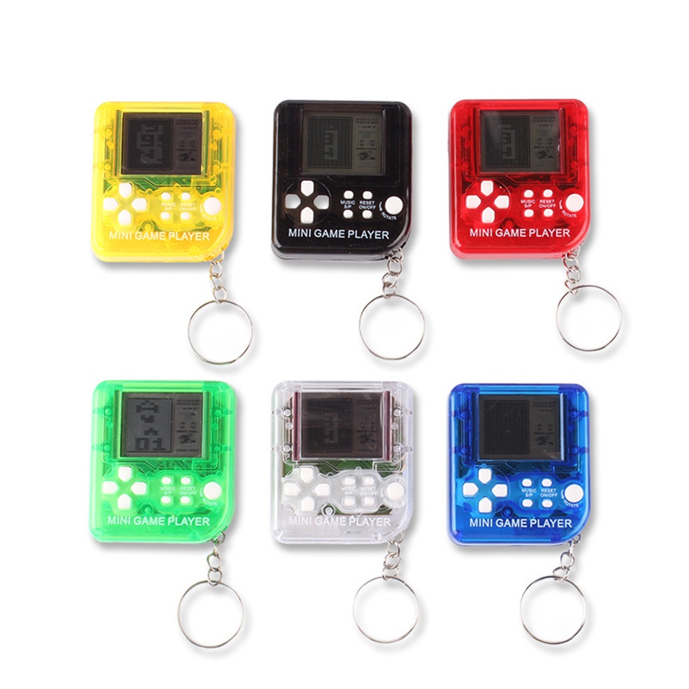 1pc mini classic game machine máy chơi game hoài cổ cổ điển với keychain video game máy chơi game cầm tay đồ chơi điện tử