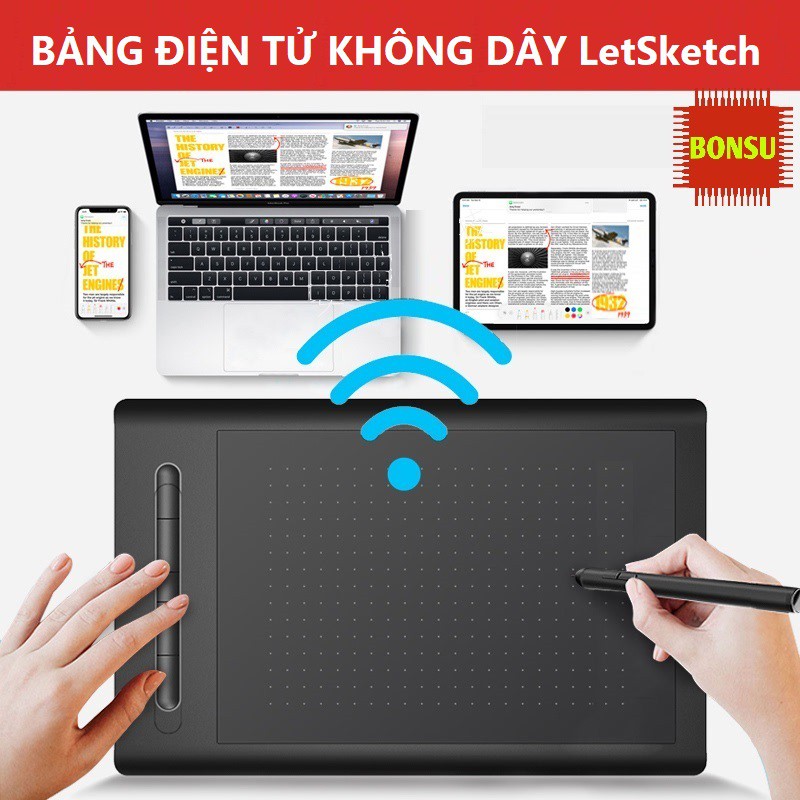 Bảng điện tử không dây LetSketch của hãng VSON 8 inch nhập khẩu