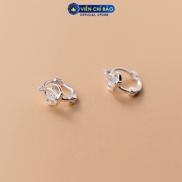 Bông tai bạc nữ nụ vương miện chất liệu bạc 925 thời trang phụ kiện trang sức nữ Viễn Chí Bảo B400709