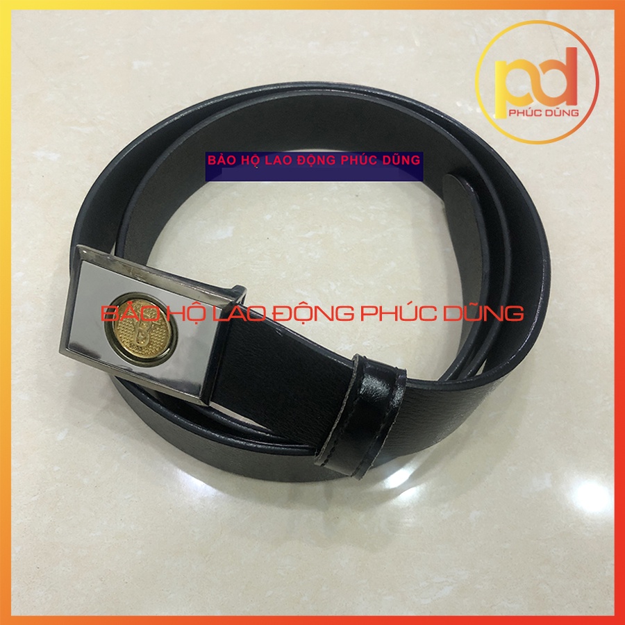 Thắt lưng nam bảo vệ màu đen da thật 100% giá rẻ khoá nút bấm tiện lợi siêu bền sang trọng chuyên nghiệp