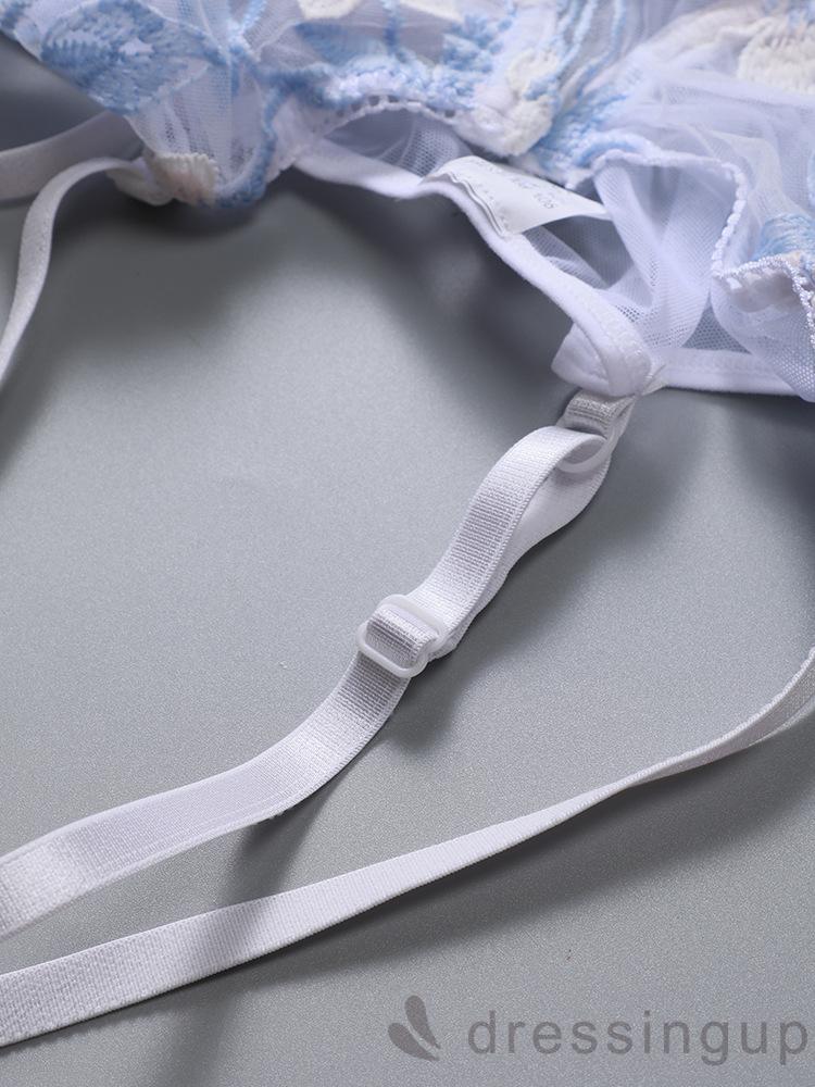 Áo liền quần vải ren thêu họa tiết thời trang quyến rũ cho nữ