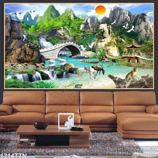 Tranh treo tường ✨Tranh treo tường phòng khách ✨ Phong thủy ✨ Hỗ trợ in khổ lớn ✨ MS TT 1314