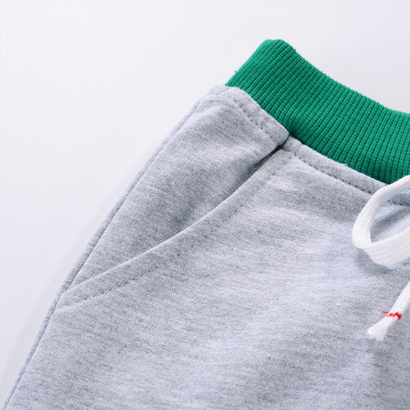 Quần Short Thể Thao Bằng Cotton Màu Trơn Thời Trang Mùa Hè Cho Bé Trai 1-9 Tuổi