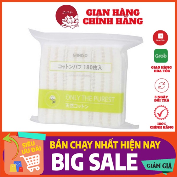 Bông Tẩy Trang Miniso Nhật Bản 180 Miếng