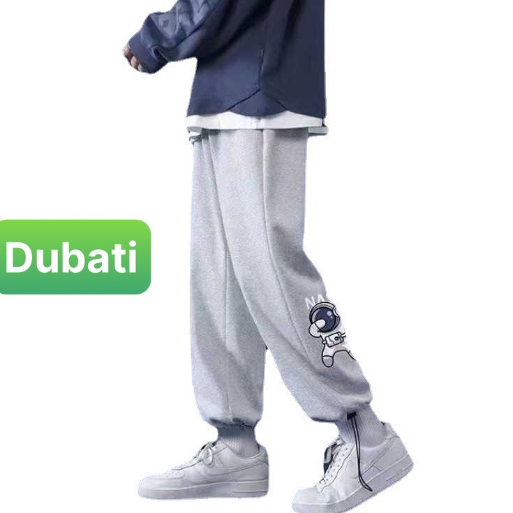 QUẦN JOGGER NAM NỮ UNISEX CHẤT NỈ DÀY DA CÁ ỐNG SUÔNG RỘNG IN HÌNH NASA RÚT DÂY PHONG CÁCH CAO CẤP -DUABTI FASHION