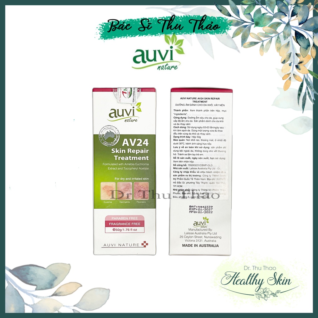 [50g] AUVI NATURE AV24 SKIN REPAIR TREATMENT – KEM DƯỠNG GIÚP LÀM DỊU VÀ PHỤC HỒI DA