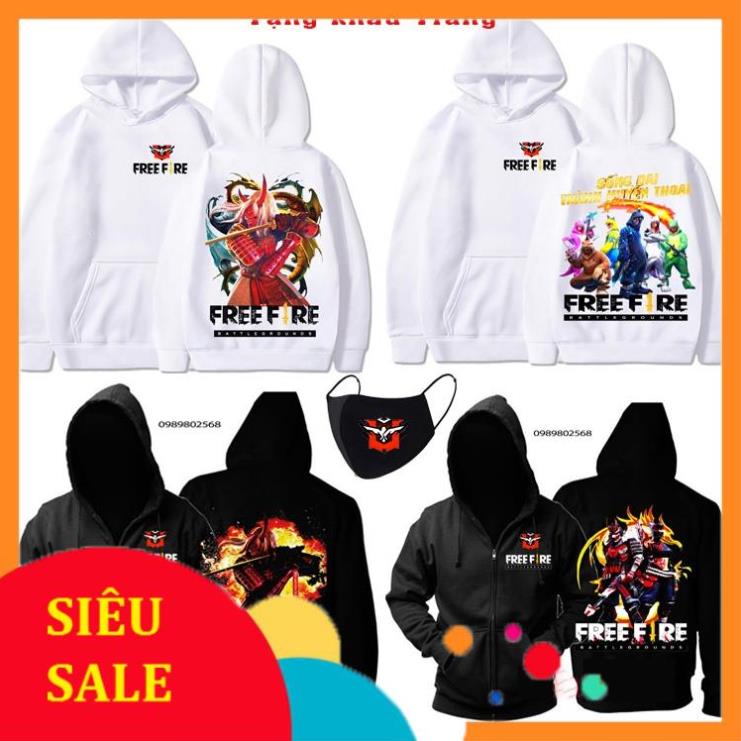 💥Free Fire🎁 BST ÁO HOODIE Free Fire Rank Đại Kiện Tướng - Quỷ Kiếm - Hayato - Khủng Long cực hot 💖0