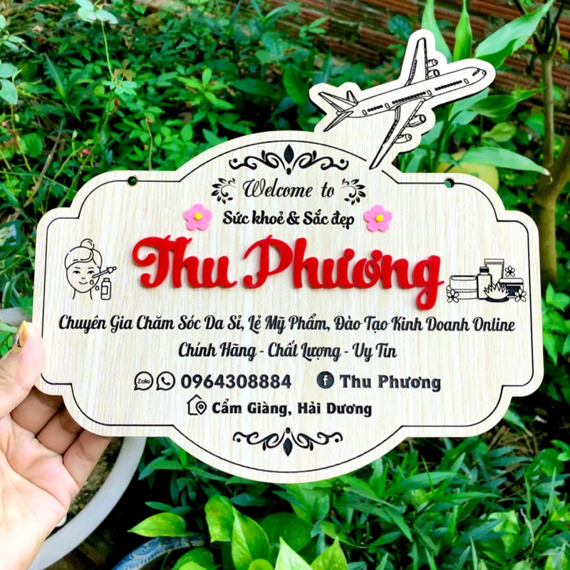 Bảng Gỗ Tên Shop (Khách vui lòng đặt hàng rồi ib nội dung cho shop lên thiết kế)